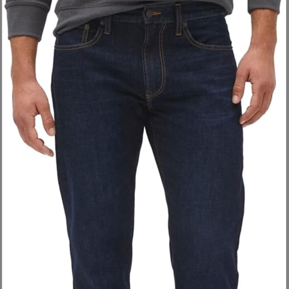 GAP Men's Straight Dark Blue Jeans 33W l 30L